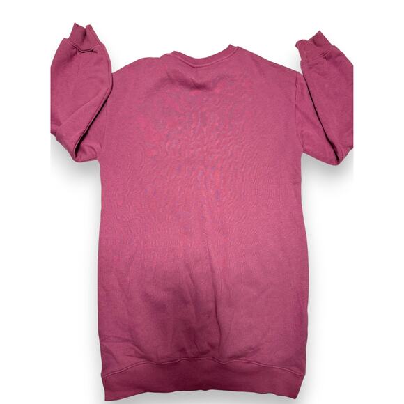 Zara X The Rolling Stones Pink Oversized Sweatshirt Dress Size 13/14 / Small - Picture 10 of 11